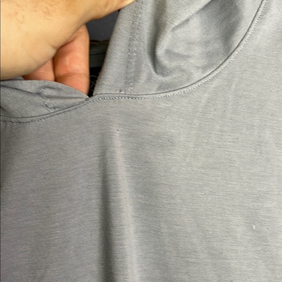 Men's Light Gray Hoodie Shirt CUTS - Picture 2 of 4